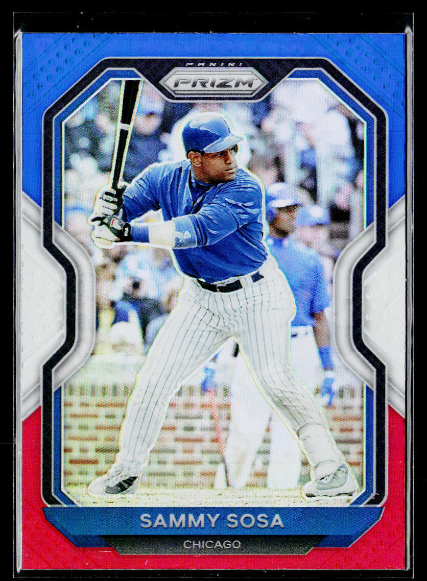 2021 Panini Prizm #146 Sammy Sosa Red/White/Blue Prizm