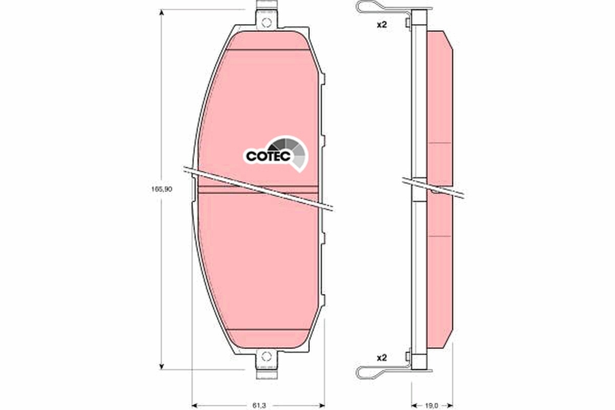 GDB3222 TRW Brake Pad Set, disc brake for NISSAN