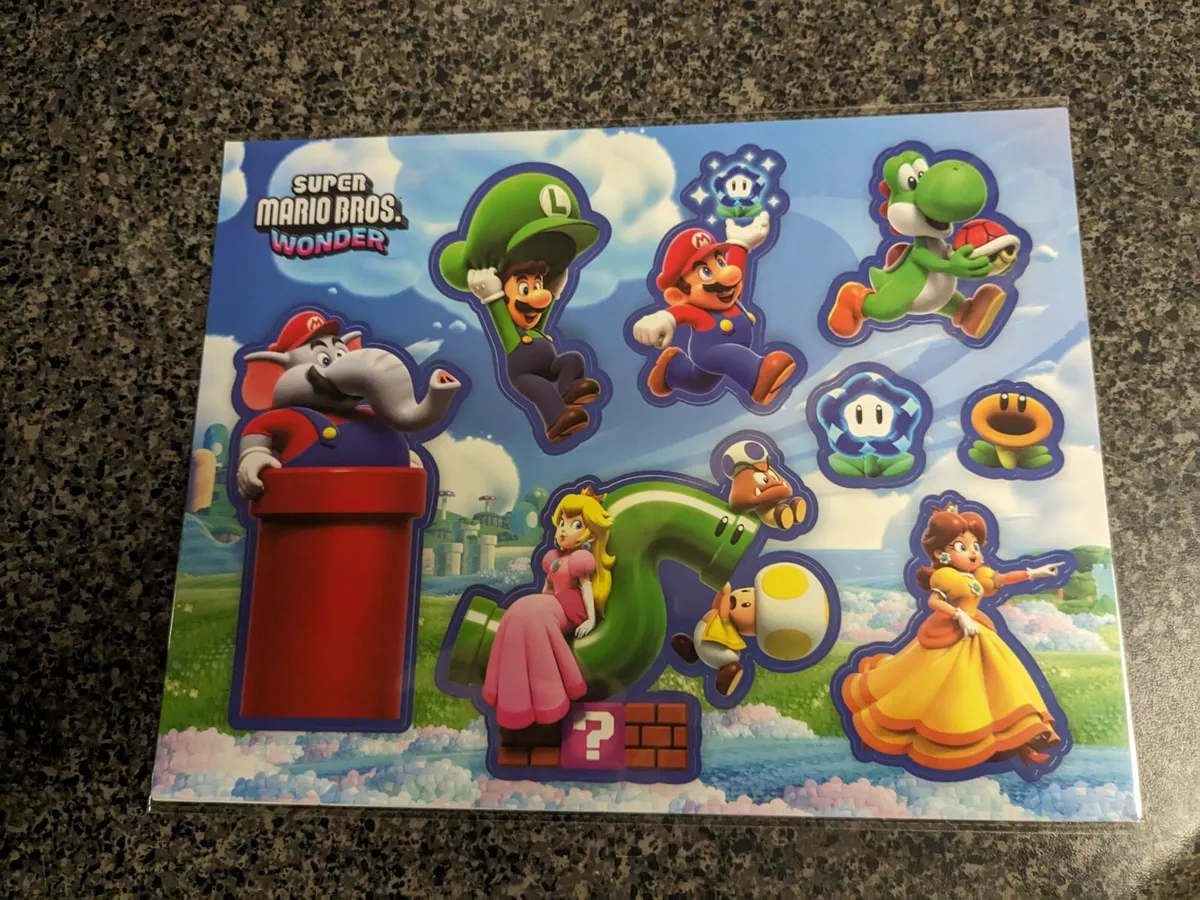 Super Mario Bros Wonder GameStop Preorder Sticker Sheet eBay