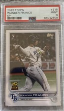 2022 TOPPS SERIES 1 WANDER FRANCO #215 SP RC ROOKIE PHOTO VARIATION PSA 9 RAYS