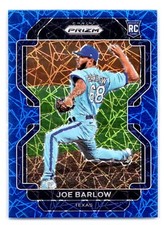2022 Panini Prizm Baseball #96 Joe Barlow Blue Velocity Prizm RC  Texas Rangers