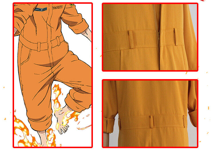 Fire Force Shinra Kusakabe & Maki Oze Fire Suit Cosplay Costume – Cosplay  Clans