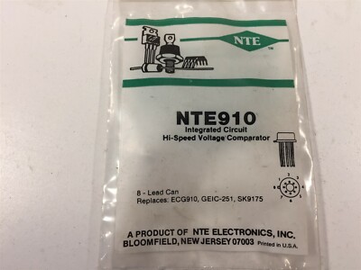 (4) NTE910 Integrated Circuit High Speed Differential Comparator - Lot of 4
