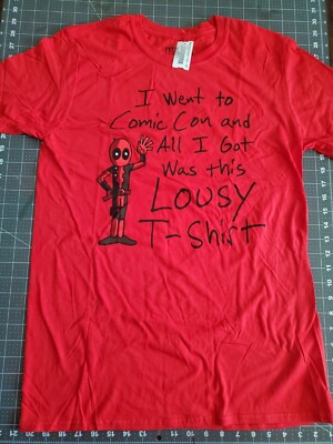 DEADPOOL 2 Lousy ComicCon T-SHIRT SDCC New Marvel Medium I Went To All I Got  