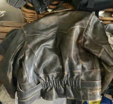 Hein Gericke old school vintage Leder Motorrad Jacke Rindsleder S braun used uni