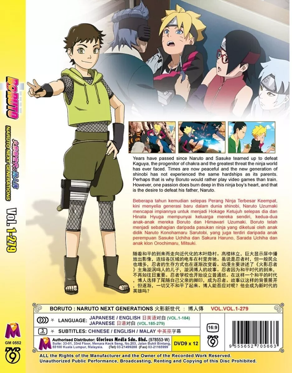 BORUTO: NARUTO NEXT GENERATION Vol.1-279 ANIME DVD REG ALL ENGLISH