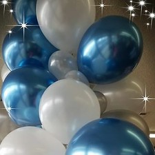 10" Chrome Balloons Pink Gold Blue Metallic Quality Latex Birthday Pearl Baloons