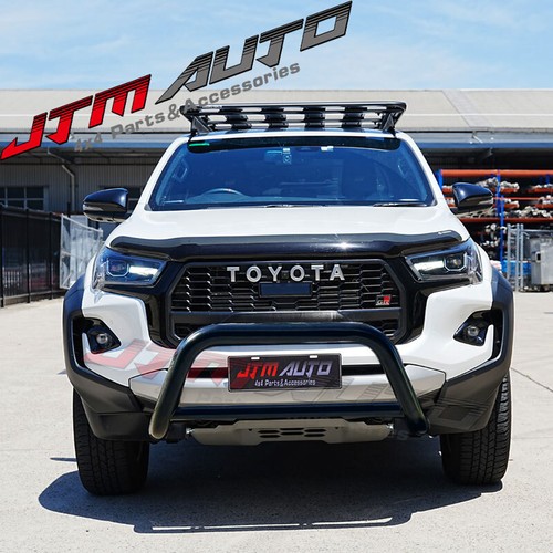Nudge Bar 3" Black Steel Grille Guard to suit Toyota Hilux N80 GR 2020+ - Picture 2 of 4