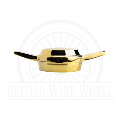Zenith Style 2 Bar Cut Chrome Knock Off Spinner Caps (Set of 4) + Hammer for Lowrider Wire Wheels