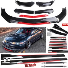 For Honda Acura Integra Gsr Type Front Bumper Lip Splitter Spoiler Strut Rods