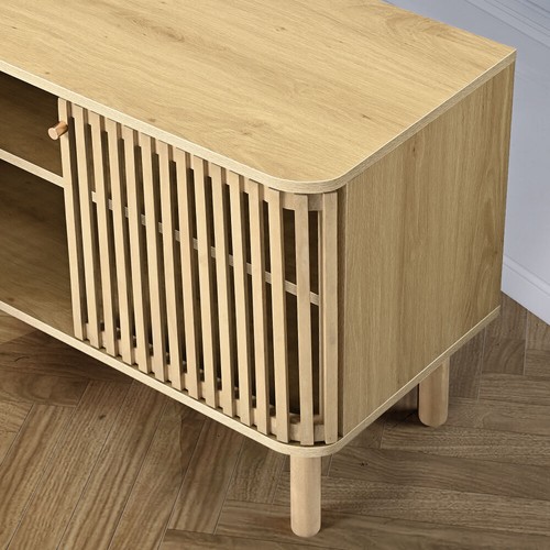 Furb Sideboard Storage Cabinet Buffet w/ 2 Doors Buffet Table - Picture 5 of 7
