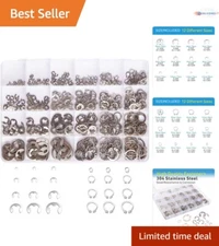 Wide Selection of 327Pcs E-Circlips & C-Clips in Storage Box - Organized & Easy