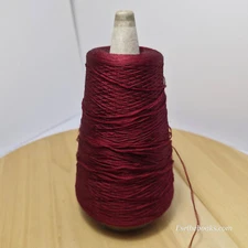 Unbranded machine knitting yarn - dark red - nylon 210 grams (C162)