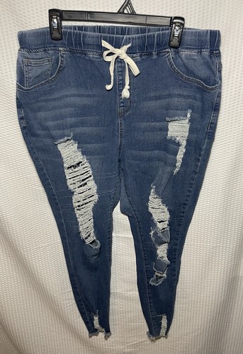 SHEIN Curve 3XL Distressed Jeans