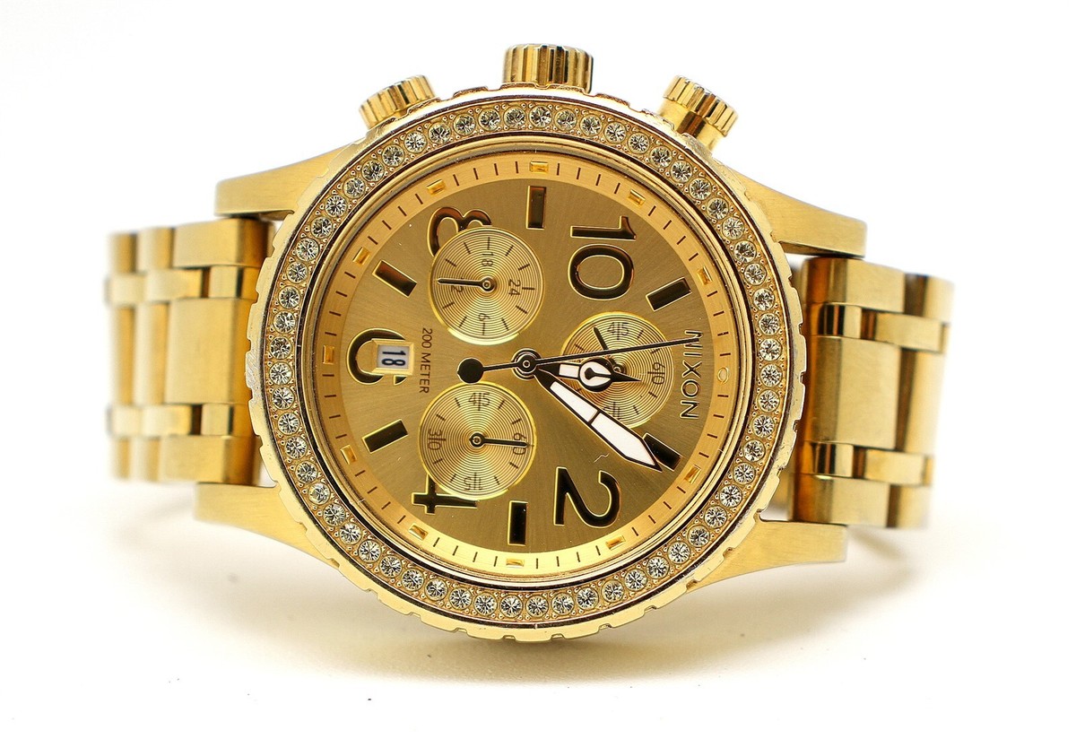 NIXON Refined The 38-20 Chrono Gold Tone Women's Watch NEEDS