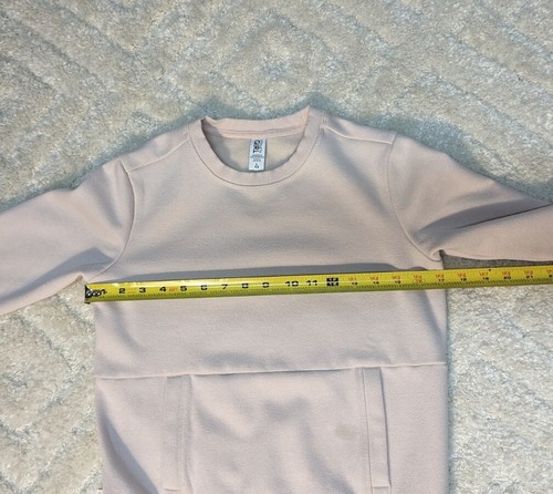 Athleta Girl Sweatshirt Girls 12 (L) Crew Neck Soft Pink Pullover Sweater - Picture 6 of 7