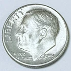 1953 S Roosevelt Dime 90% Silver 10c US Coin AU ABOUT UNCIR. CONDITION #6828