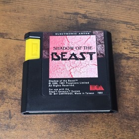 Shadow of the Beast (Sega Genesis, 1991) game w/ case & manual - tested / works