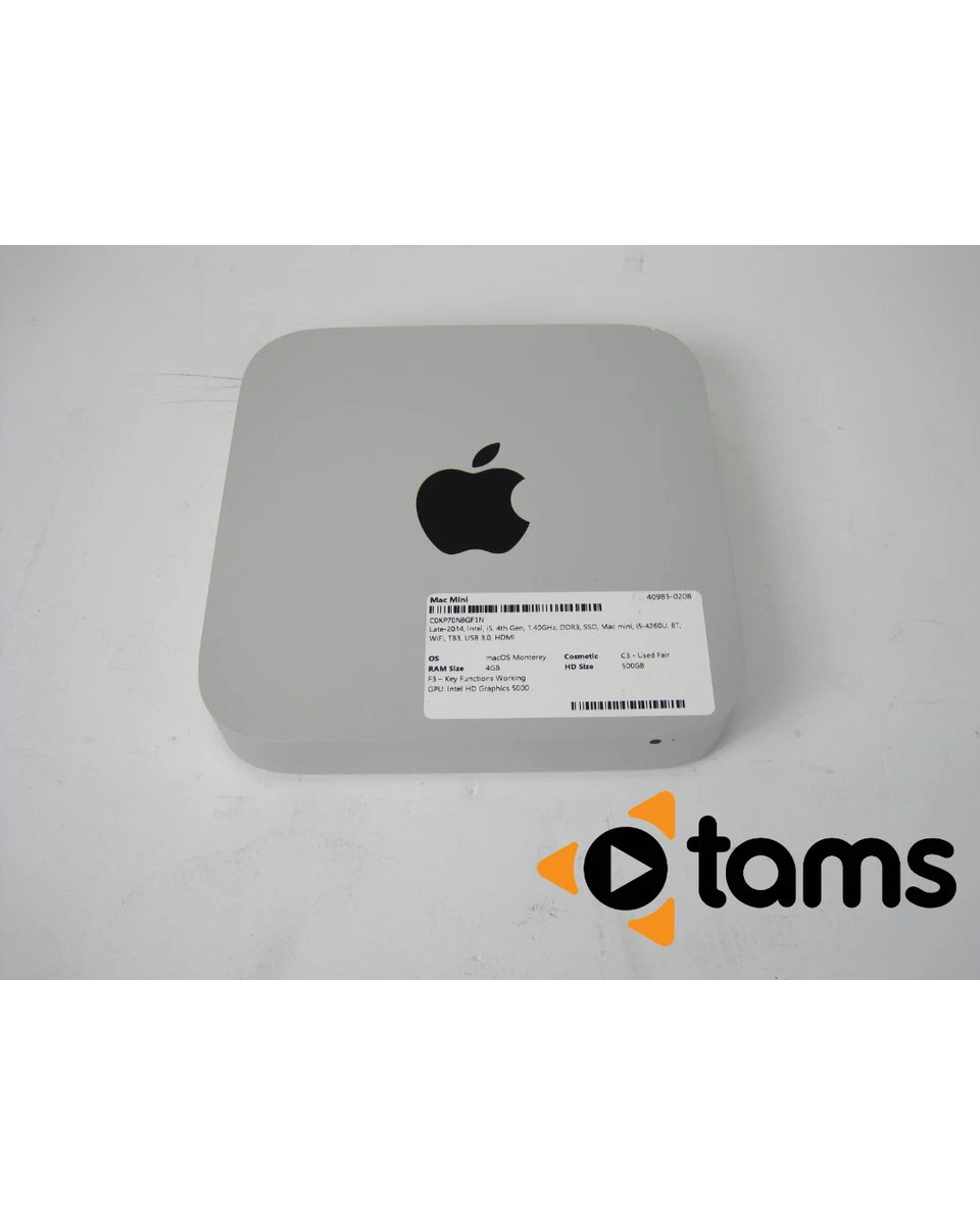 Apple Mac mini 4 GB RAM Apple Desktops 500 GB SSD Capacity-In-One