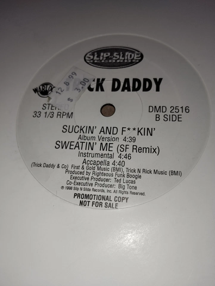 TRICK DADDY "SWEATIN' ME (SF REMIX)" 1998 VINYL 12" PROMO DMD 2516 Used - Image 3 of 4