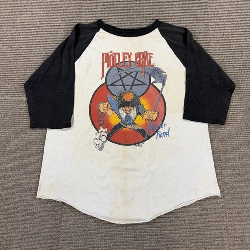 80s Motley Crue T Shirt Theatre of Pain World Tour 1 1980s vintage concert t-shirt, vintage, single stitch, B+ condition