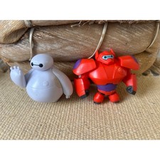 LOT OF 2 DISNEY BIG HERO 6 Movie Figures BAYMAX RED ARMOR UP  BAY MAX Approx 2  