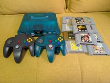 Nintendo 64 N64 Ice Blue Funtastic Variant Console With 11 Games Bundle