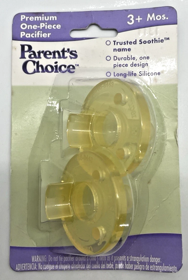Parent's Choice Pacifier One-Piece 3+ Months Silicone Almost Vintage 2004 1 Pair
Opens in a new wind