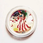 U.S. Mint American Eagle 2001 1 oz Silver Colorized Coin .999 Fine