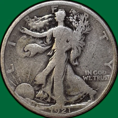 1921 Walking Liberty Half Dollar Very Good VG Coin #35567