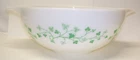 Vintage Pyrex Promotional Cinderella Bowl Ivy Green White 4 Quart 444 EXUC CLEAN