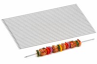 40X Set GrillspießE Edelstahl SchaschlikspießE 33Cm Schampura FleischspießE Rund