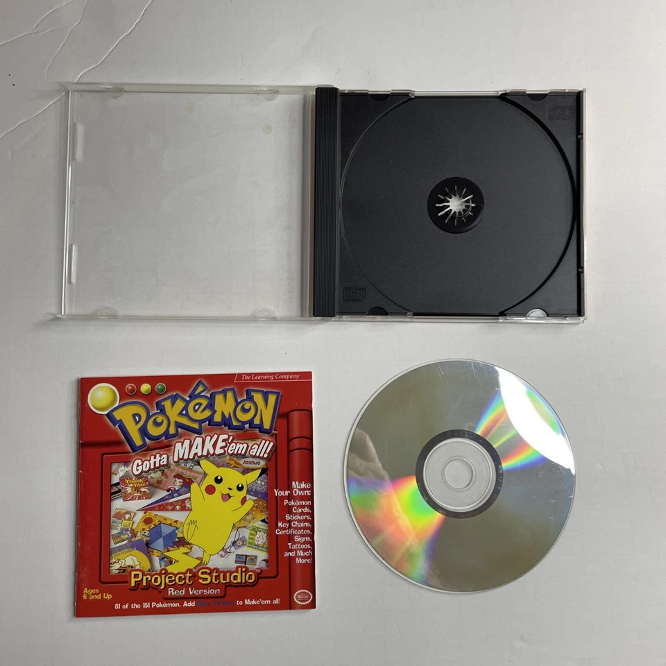 Pokemon Project Studio Red Version Gotta Make 'em All Nintendo CD-ROM w/ Manual - Image 4 of 4