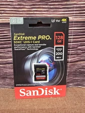SanDisk 128GB Extreme PRO SD SDXC Memory Card 170MB/s Class 10 UHS-1 U3 4K 128G