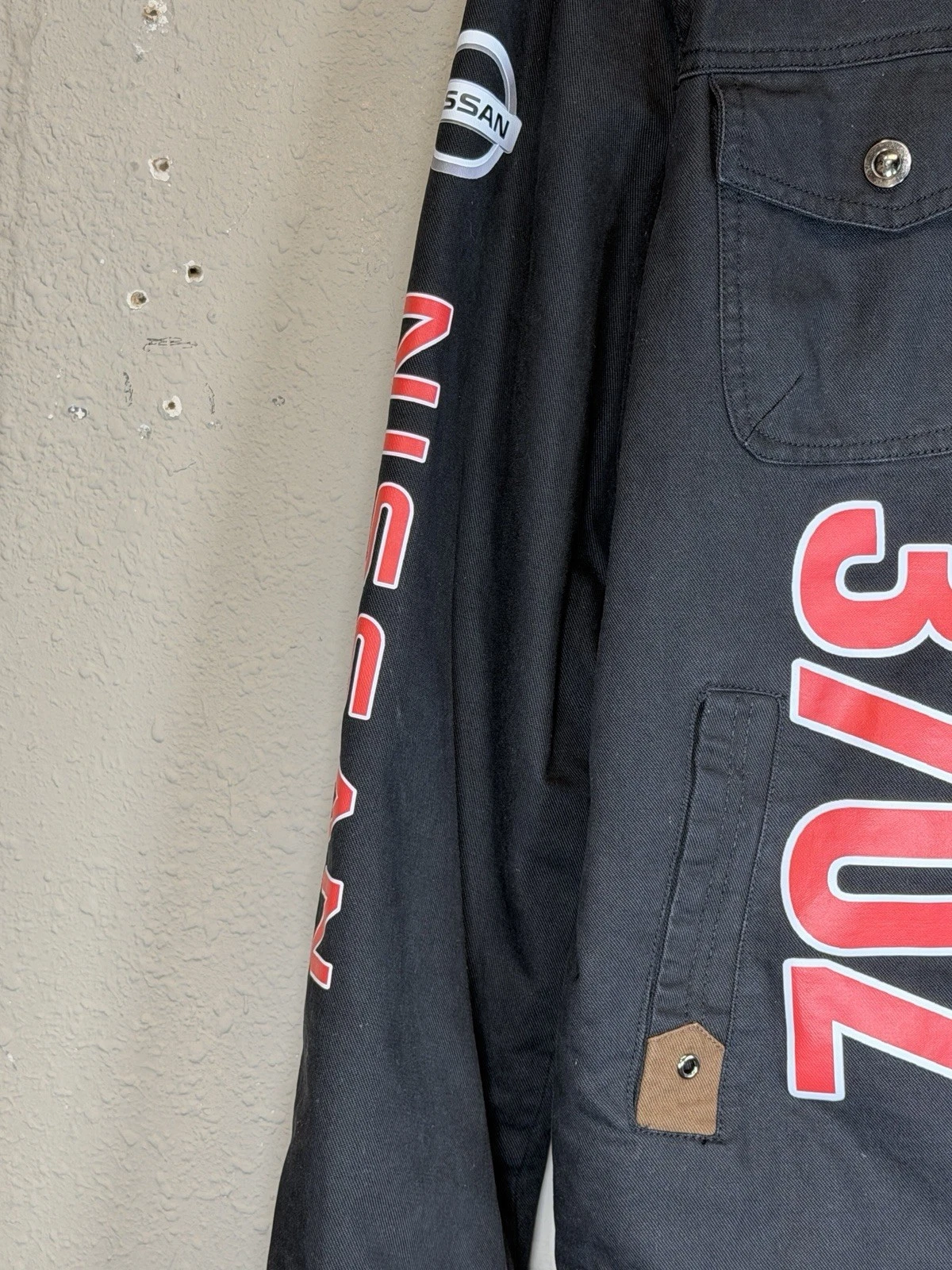 Nissan 370Z Men's Sherpa Lined Canvas Jacket Black Size Medium - product detail image 6