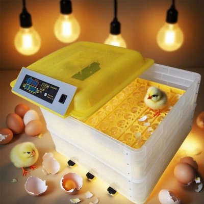 112 Eggs 2 Layer Poultry Incubator Automatic Egg Incubator Intelligent PID 110V