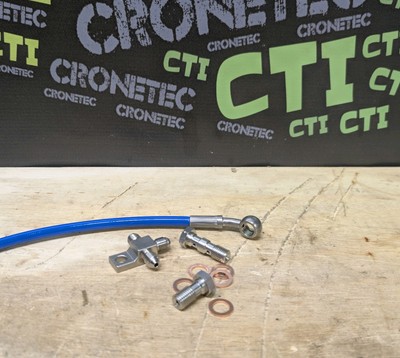 CTI Premium Front Brake Line (Solid Blue/Std Length) - 03-06 Blaster YFS 200