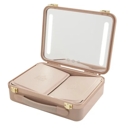 Glo Tech Beauty Case With LED Mirror - Pink - New Unsealed/Open Box