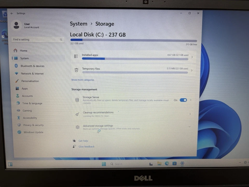 Dell Laptop Vostro 15 5568 i5-7200 8GB RAM 256GB SSD Windows 11 Pro Small Dent - Image 3 of 4