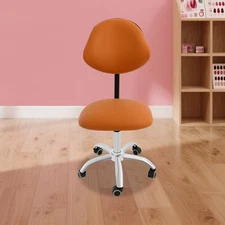 Ergonomic Rolling Stool Chair w/Backrest, Adjustable Saddle Chair Stool w/Wheels