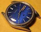 Vintage Mens Seiko Watch Stunning Royal Blue Dial Working