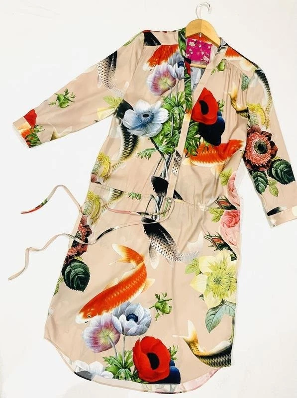 Women Anne Klein Dress Multicolor Silk 38 - Bild 2 von 4