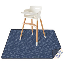 Baby Splat Mat for under High Chair, 50.4 X 50.4 Inch Wipeable Splash Mat