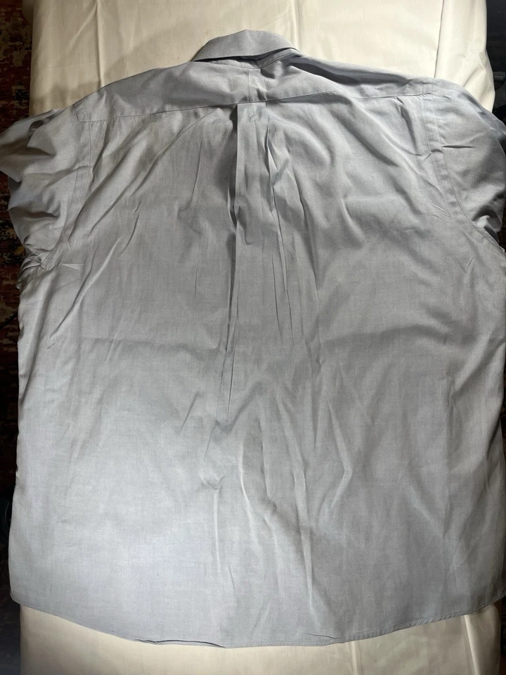 Kenneth Gordon Hastings Pinpoint Oxford Shirt 17 35 Blue USA Made Button Down - Image 4 of 4