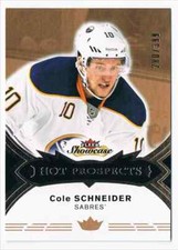 2016-17 FLEER SHOWCASE HOT PROSPECTS COLE SCHNEIDER 280/399 BUFFALO SABRES #130