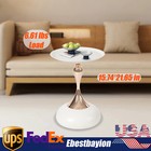 Modern Side Table Round End Table Bedside Table Metal Nightstand White Sofa Desk