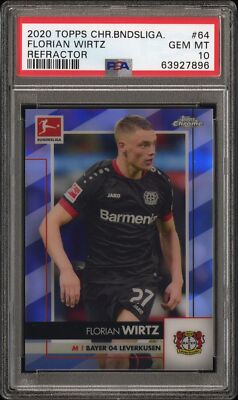 2020 TOPPS CHROME BUNDESLIGA REFRACTOR FLORIAN WIRTZ #64 RC ROOKIE 