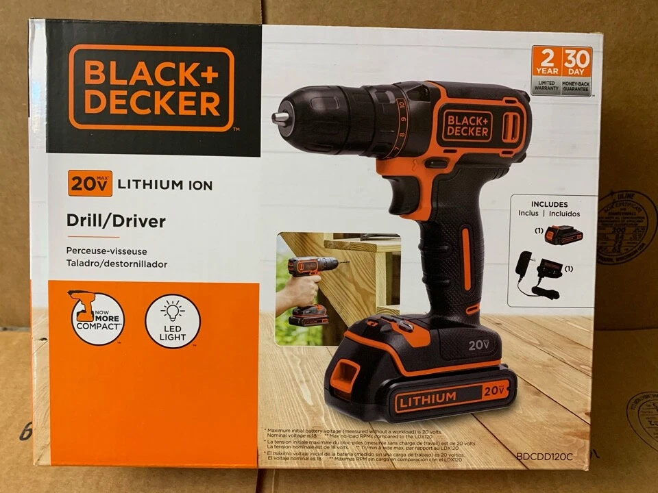 Black & Decker 20V Max Cordless Lithium Ion 3/8 Drill Driver