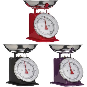 Traditional 5kg Kitchen Weighing Scales Red Purple Black Vintage