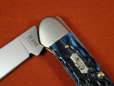 CASE XX POCKET WORN MEDITERRANEAN BLUE JIGGED BOHN CANOE KNIFE